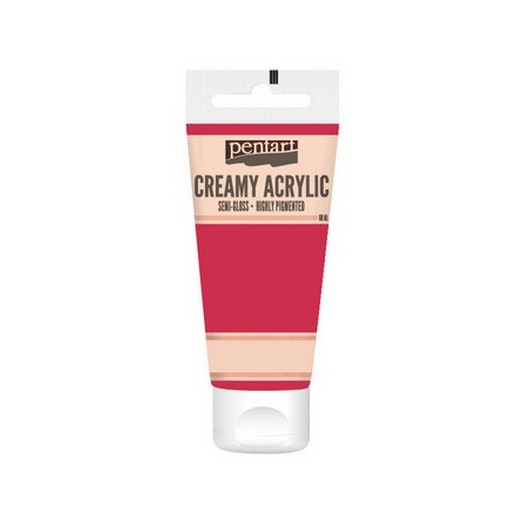 Χρώμα ακρυλικό Creamy Semi-Gloss 60ml Pentart – Carmine red