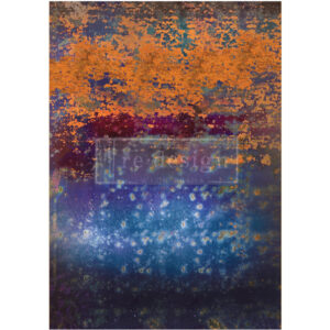 Re design A1 Decoupage Fiber – Rustic Blue Rust