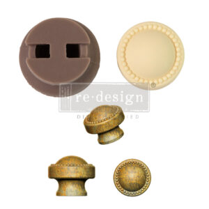 Redesign Décor Moulds® -Cece Knob Mould - Pearl Inlay