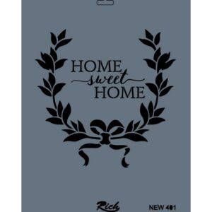 Stencil Home sweet Home, 35x25cm