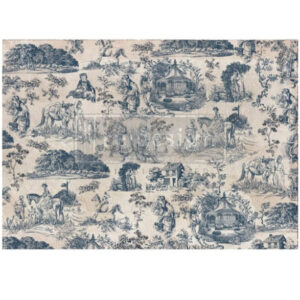 Re design A1 Decoupage Fiber - Toile de Jouy
