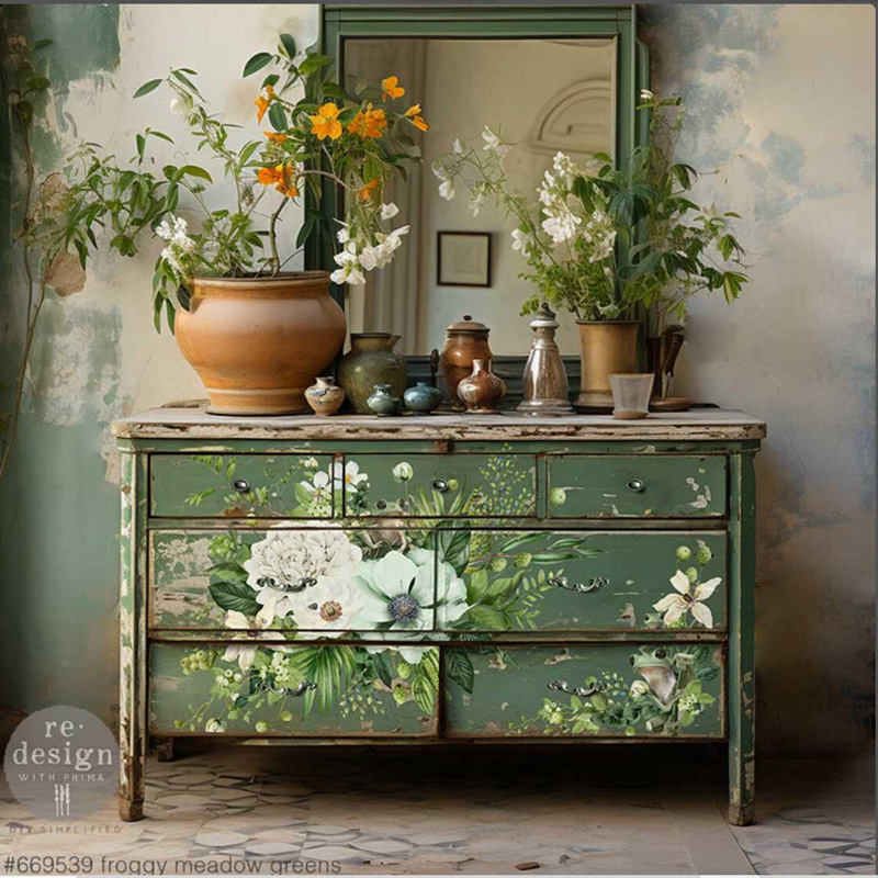 Redesign Décor Transfers® - Froggy Meadow Greens - Image 2
