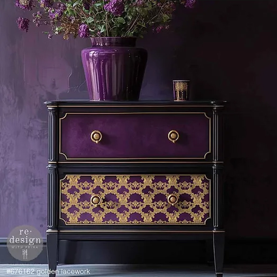 Redesign Middy Foil Transfers® Kacha - Golden Lacework - Image 2