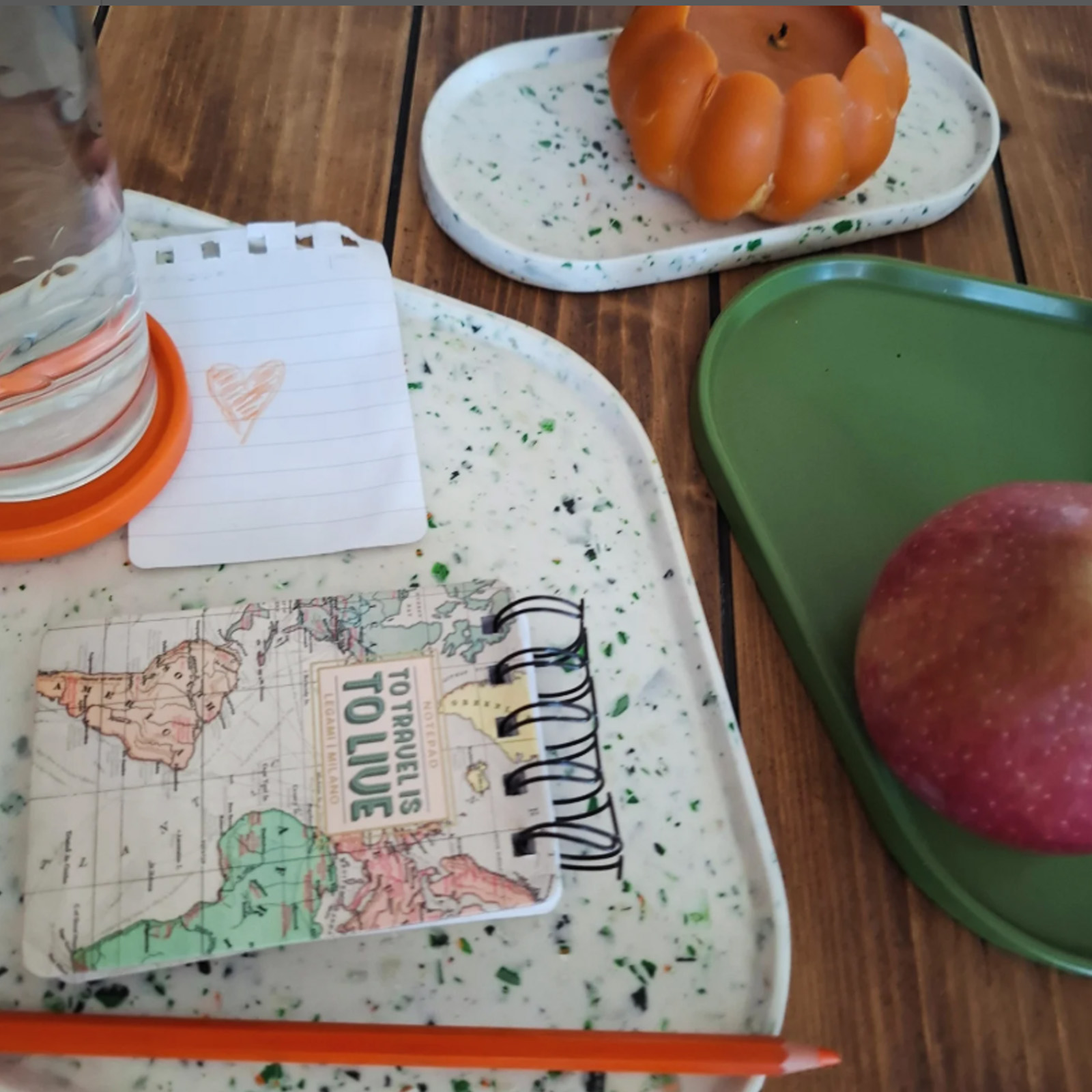 Citrus Forest, Δισκάκια terrazzo set, Jesmonite - Image 3