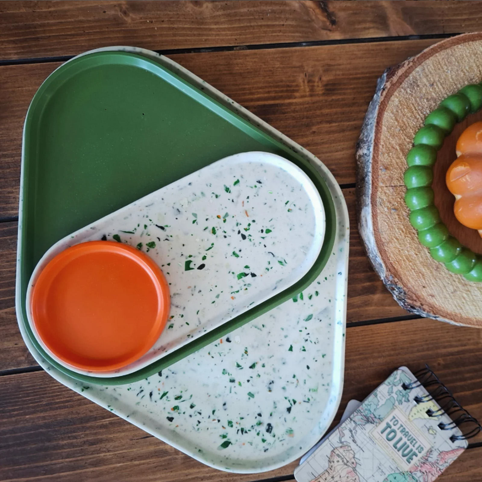 Citrus Forest, Δισκάκια terrazzo set, Jesmonite