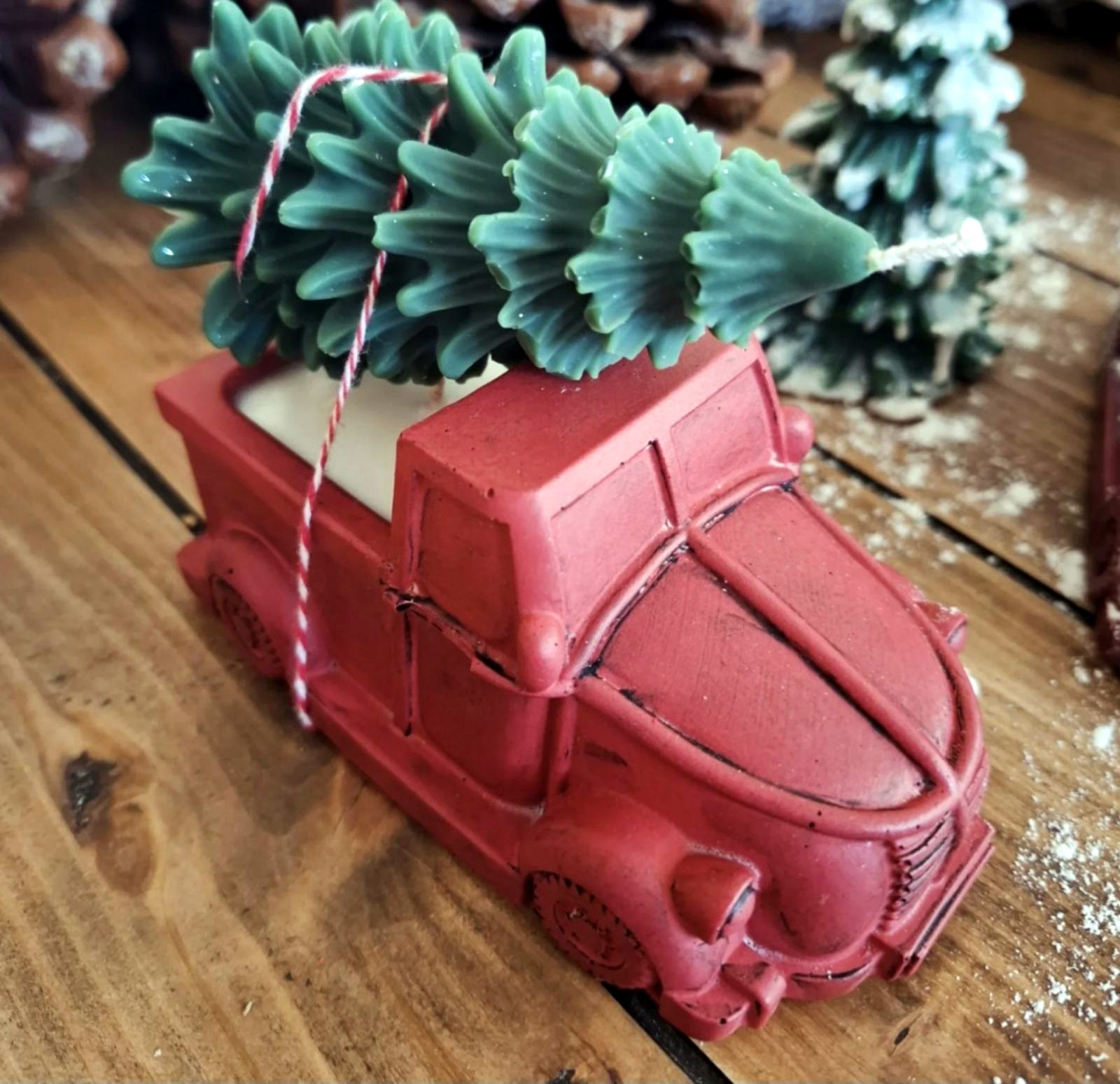 Vintage Xmas Candle Truck