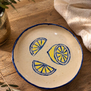 Summer zest collection, κεραμικό πιατάκι λεμόνι5 Ø16