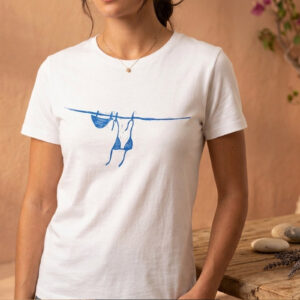 T-shirt, γυναικείο μαγιό στο σύρμα