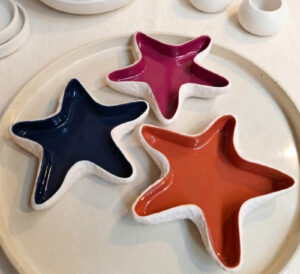 Summer Zest collection, Sea Stars Trays, Jesmonite